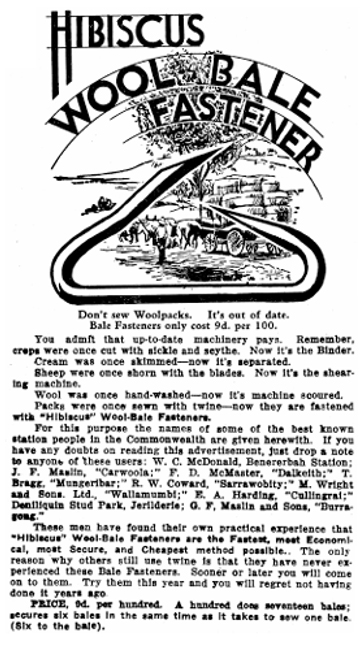 Featured image for “Hibiscus Wool Bale Fastener”