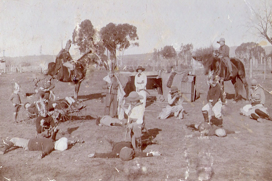 Cowboys and Indians circa 1916